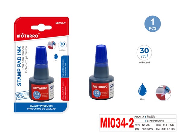 Tinta para tampon azul mi034-2