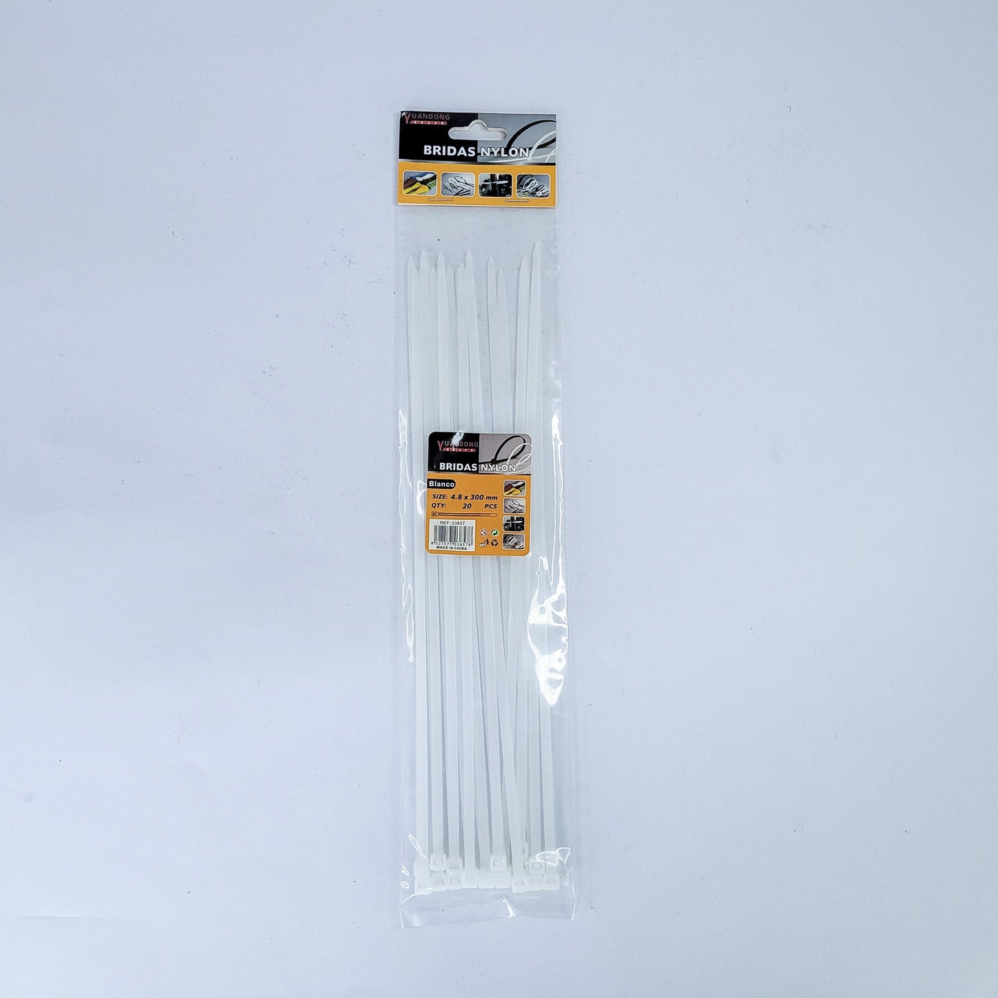 Gazas nylon blanca 4.8x300 20pcs03857