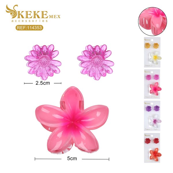 Pinzas flores 3pcs