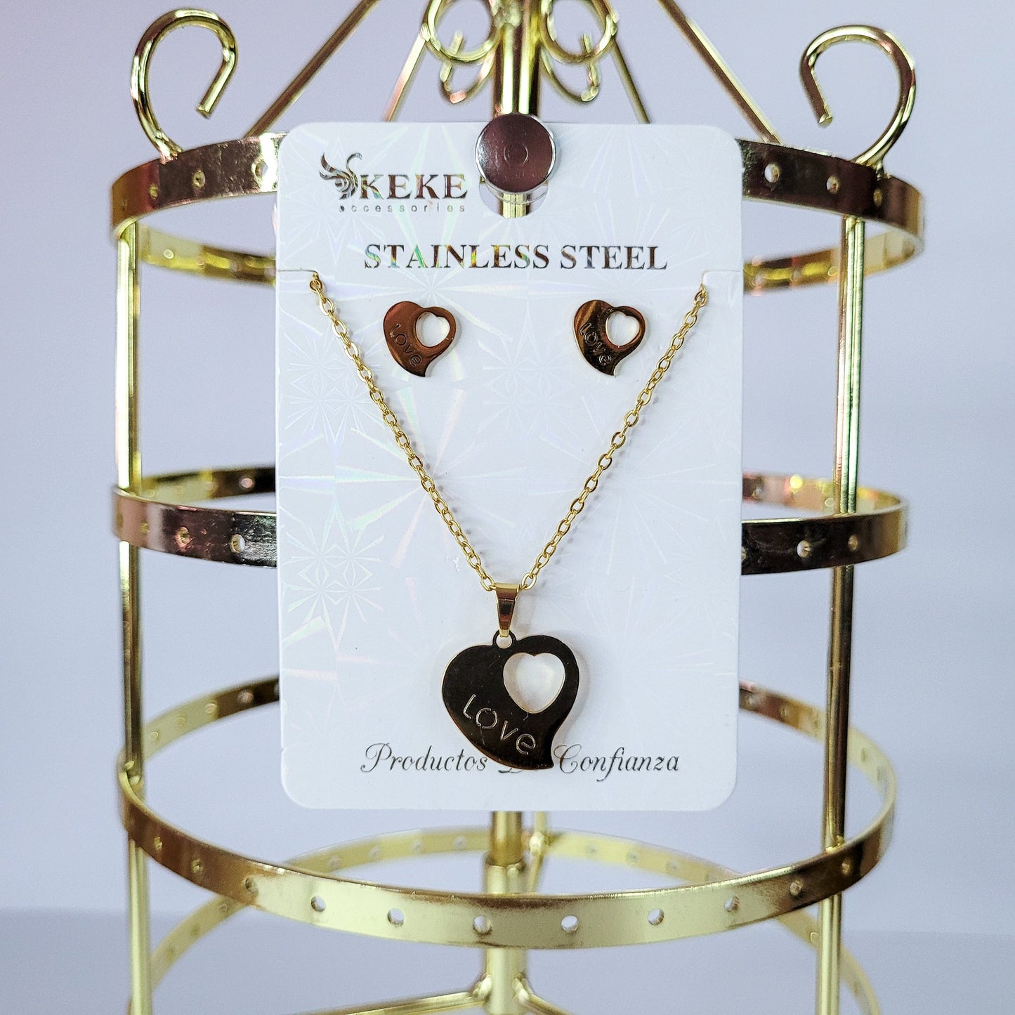 Set de pendientes de acero 2pcs