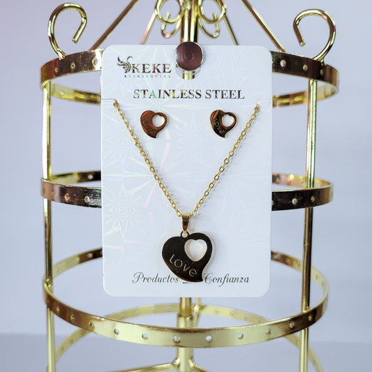 Set de pendientes de acero 2pcs