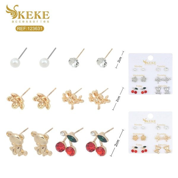 Set de pendientes 6pcs