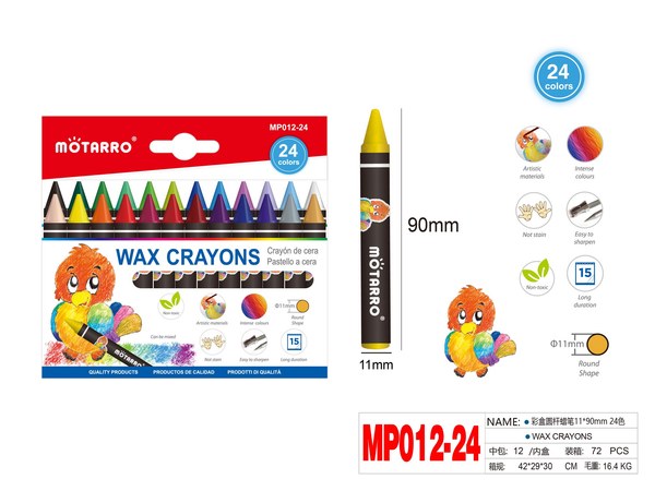 Crayon de cera 24pcs mp012-24