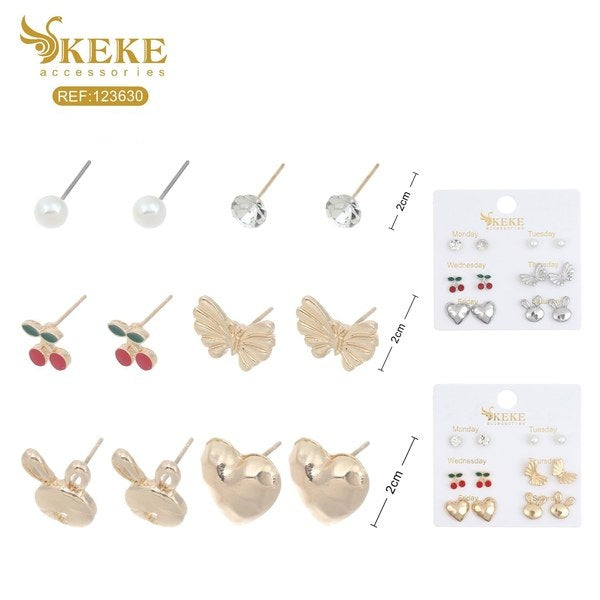 Set de pendientes 6pcs