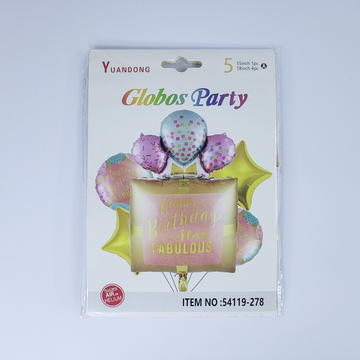 Globos happy birthday 5pcs54119-278