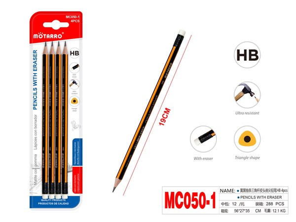 Lapiz hb 4pcs mc050-1