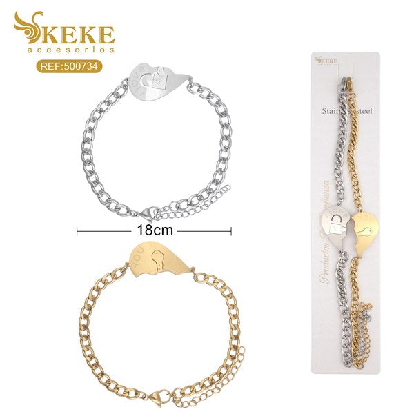 Pulsera acero 2pcs