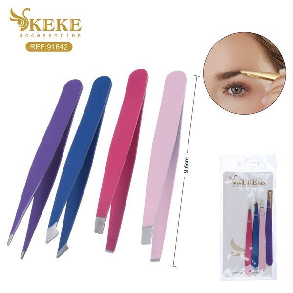 Pinza para cejas 4pcs