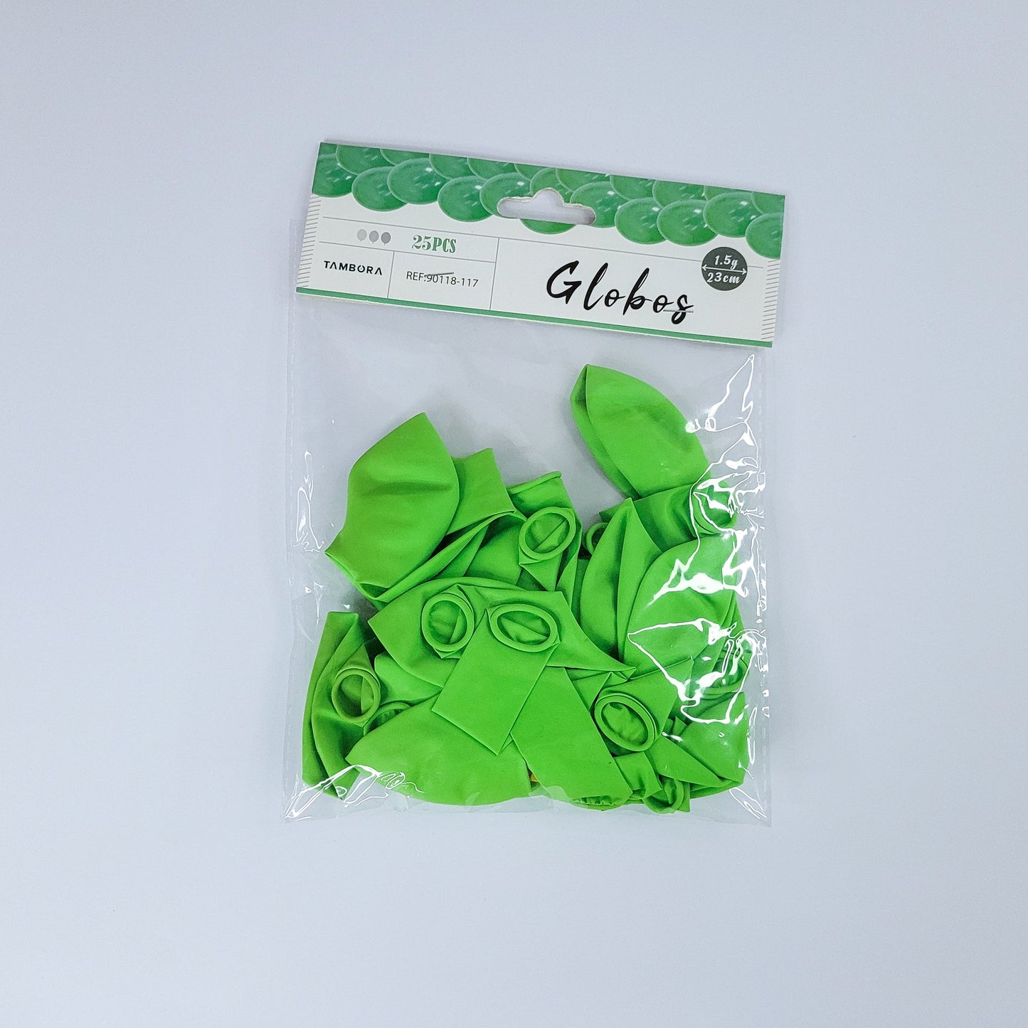 Globos verde claro 25pcs 23cm90118-117