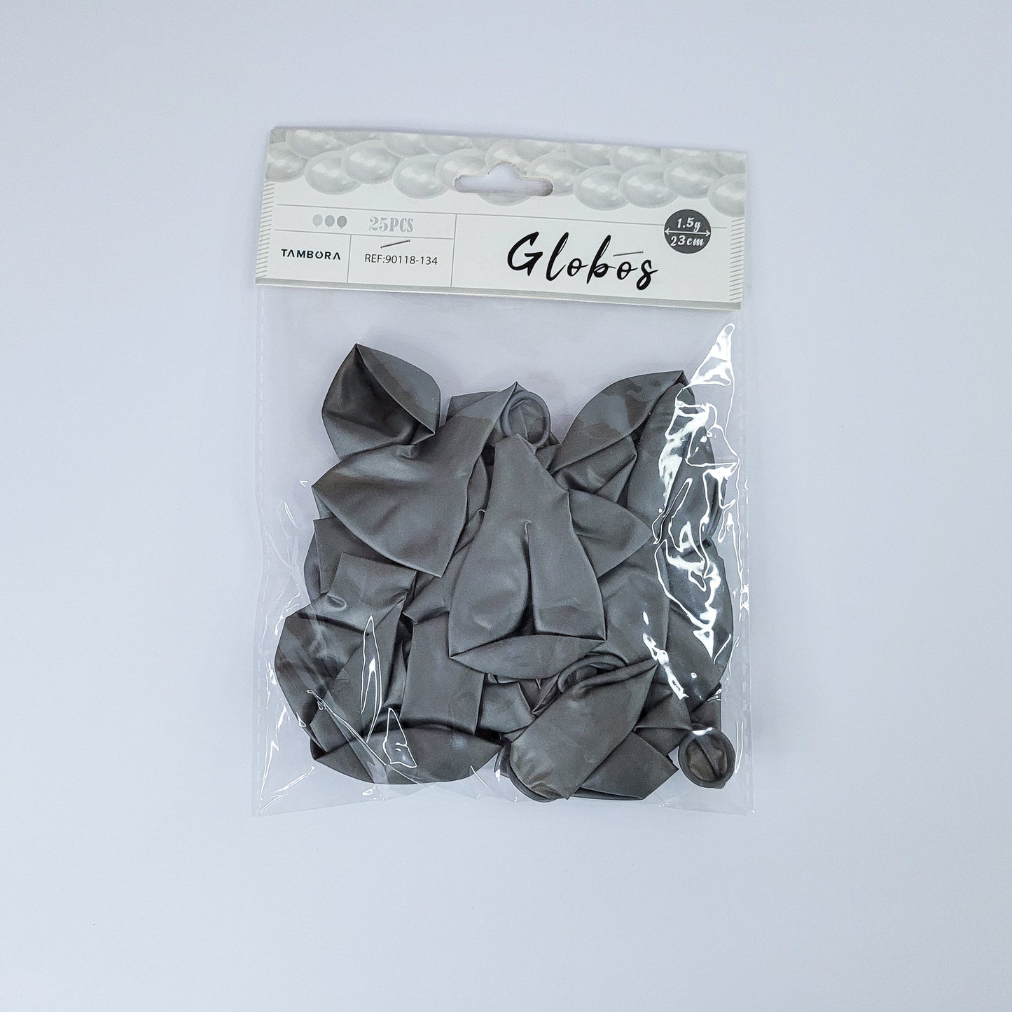 Globos plateado 25pcs 23cm90118-134