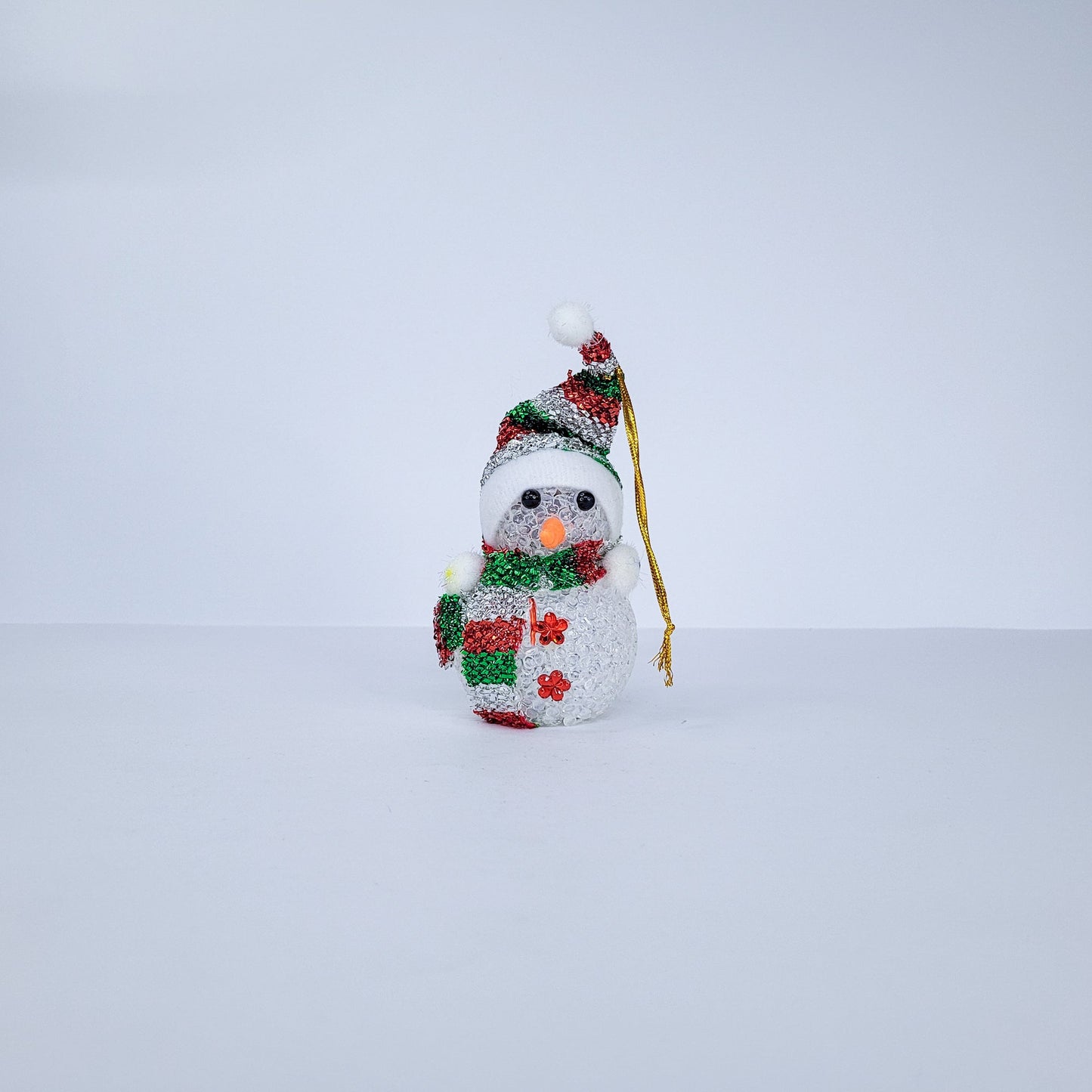 Hombre nieve navidad c/luz 8cm90184-25