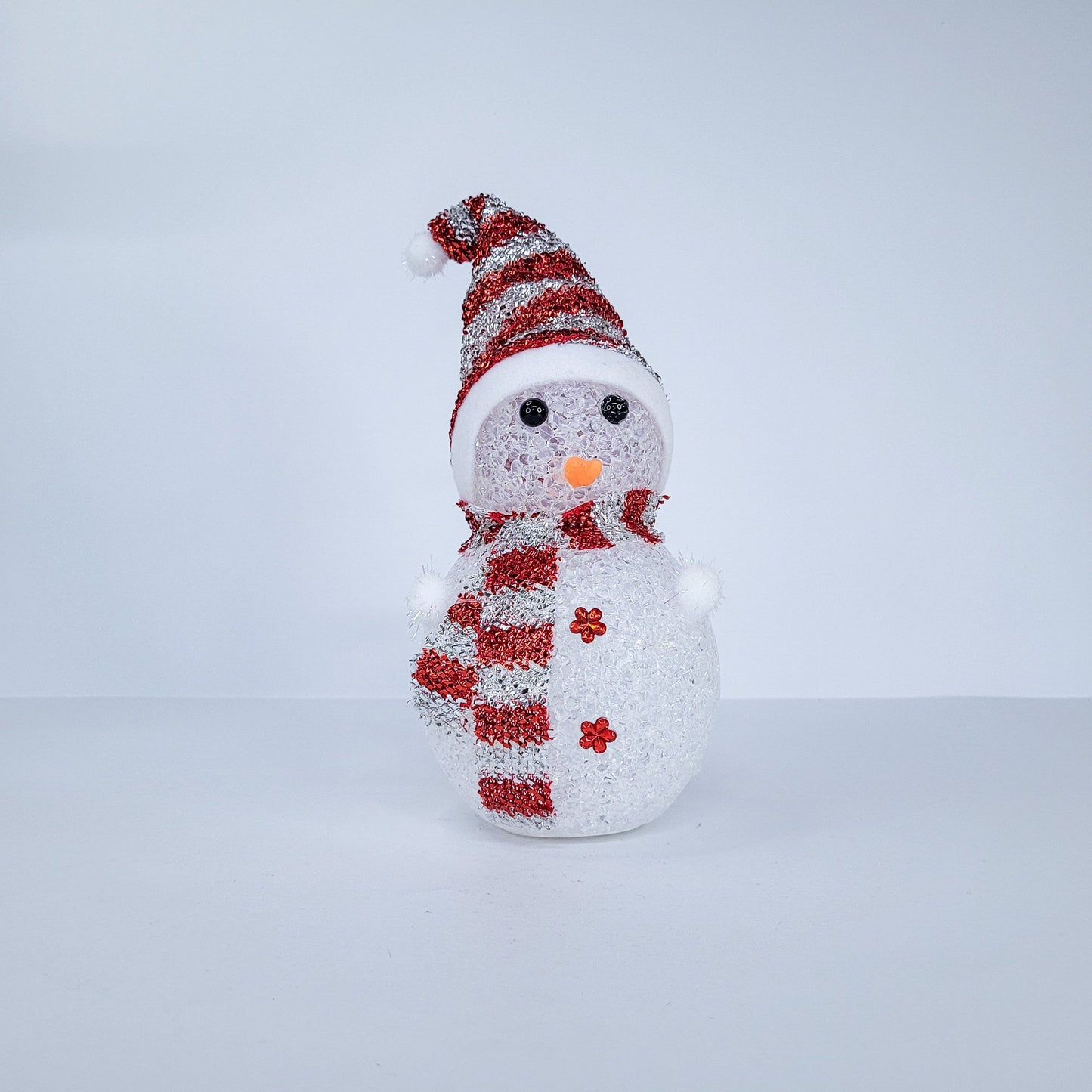Hombre nieve navidad c/luz 15cm90184-27