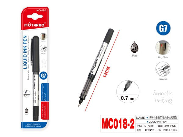 Lapicero negro c/tinta g7 mc018-2