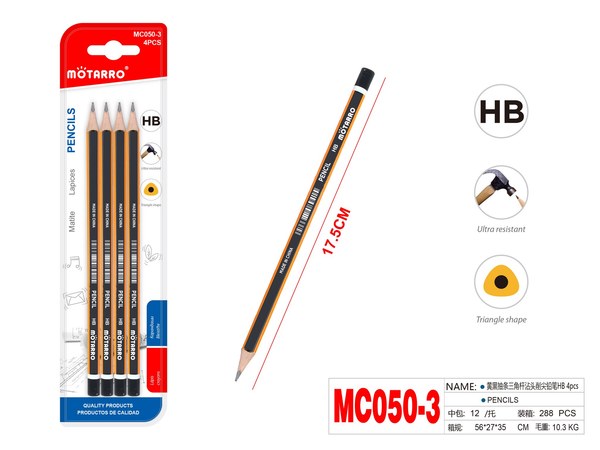 Lapiz hb 4pcs mc050-3