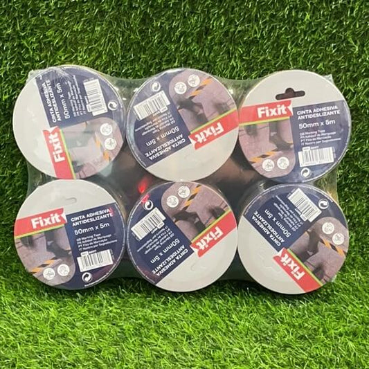 Cinta adhesiva antideslizantenegro/amarillo 50mmx5m 80177