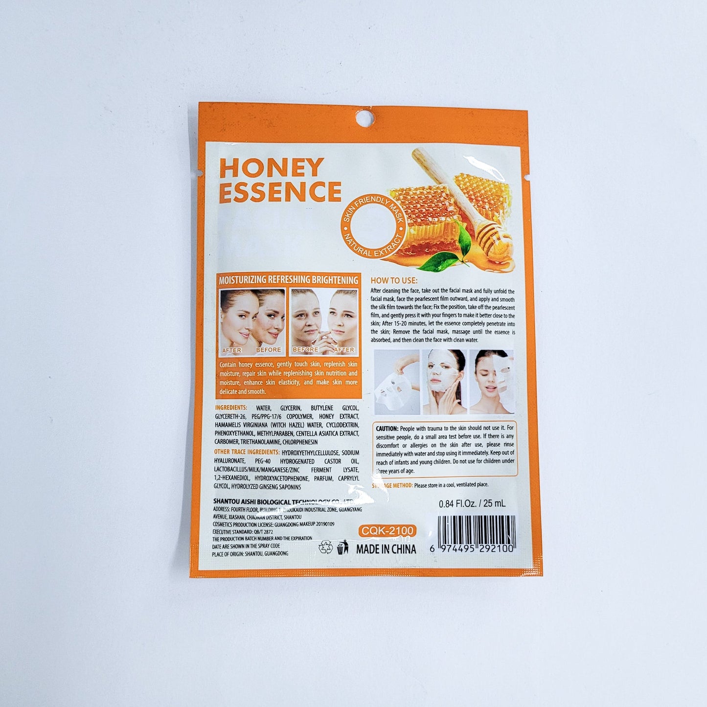 Bolsa mascarilla miel cqk 2100