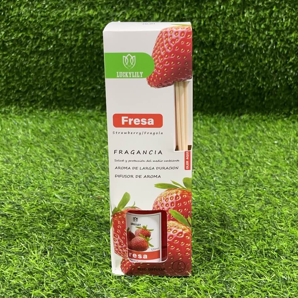 Difusor c/varillas fresa 120ml90125-3