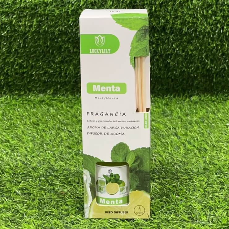 Difusor c/varillas menta 120ml90125-9