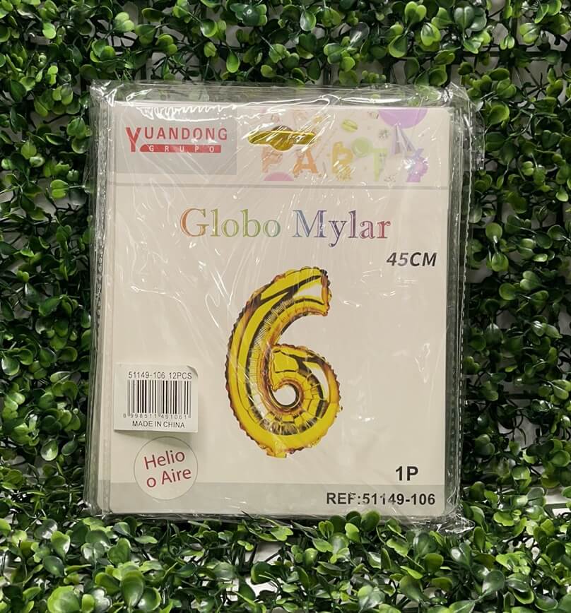 Globo metalico dorado #6 45cm51149-106