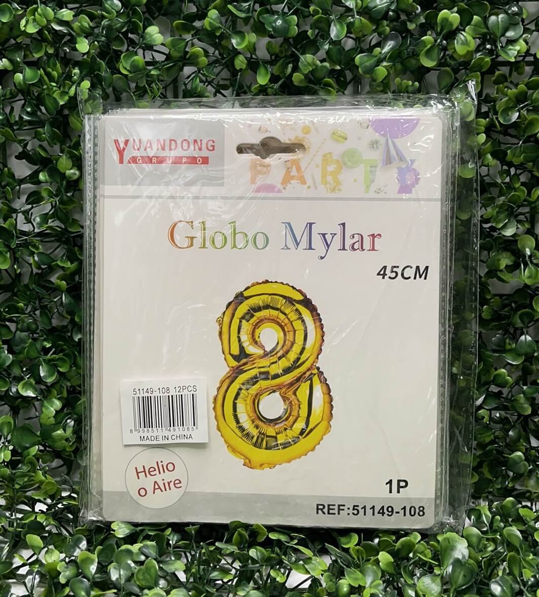 Globo metalico dorado #8 45cm51149-108