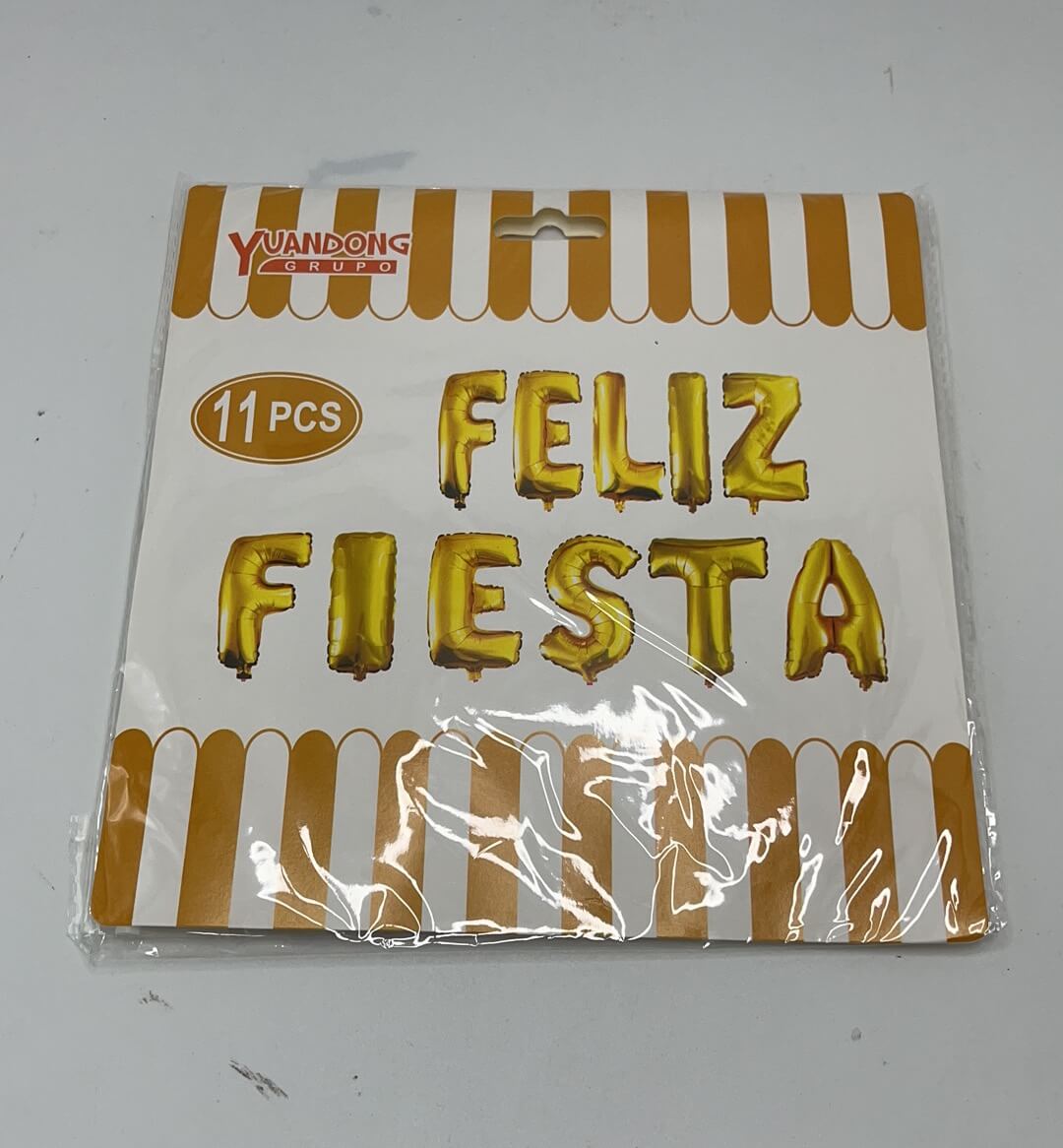 Of. globo metalico feliz fiesta11pcs 90154