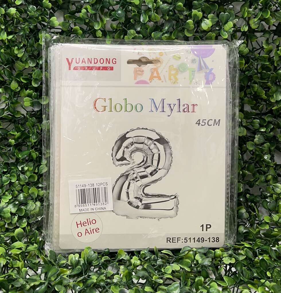 Globo metalico plateado #2 45cm51149-138