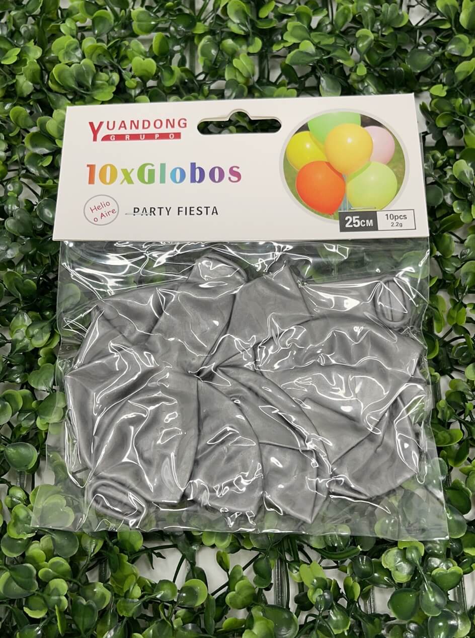 Globo nacarado plateado 10pcs#10 2.2g 25cm 51149-27