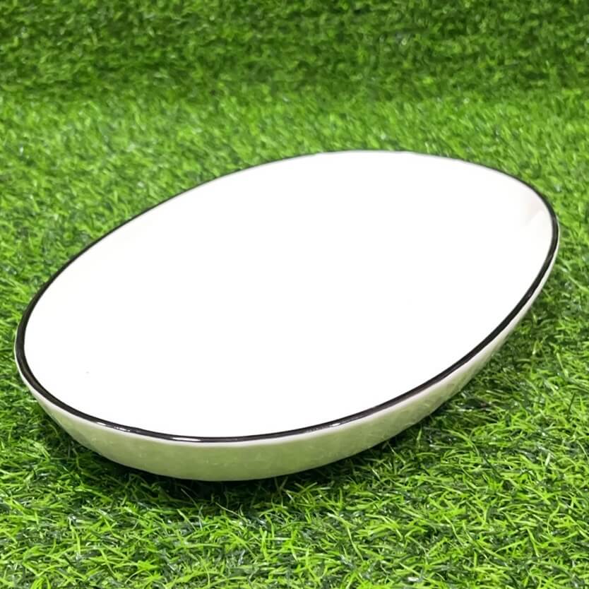 Plato ovalo c/borde negro 1351255-118