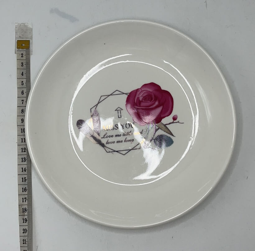 Plato ceramica d/rosa #8 51044-46