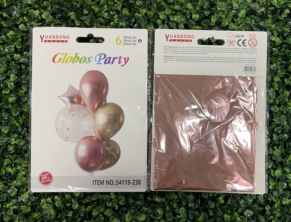 Globos para fiesta 6pcs 54119-238