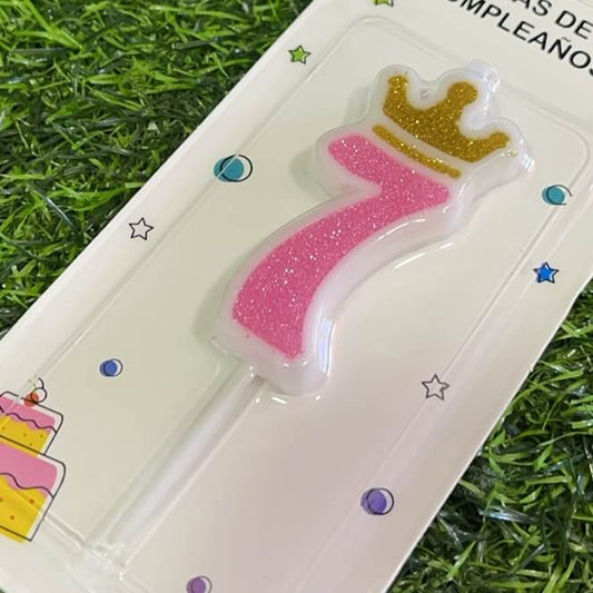 Vela numerica c/corona n7 6cm90243-157