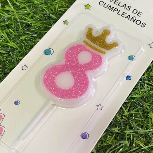 Vela numerica c/corona n8 6cm90243-158