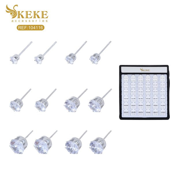 Pendientes diamante 36pcs