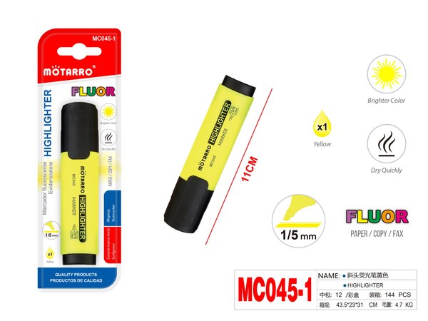 Resaltador amarillo 1pc mc045-1