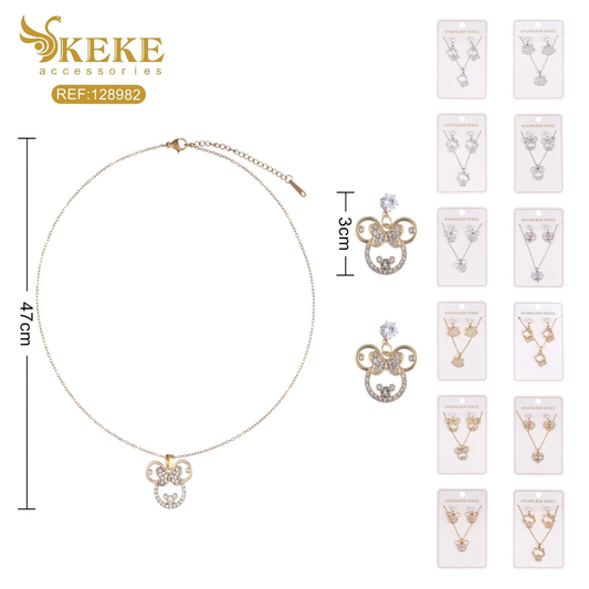 Set de collares acero 2pcs