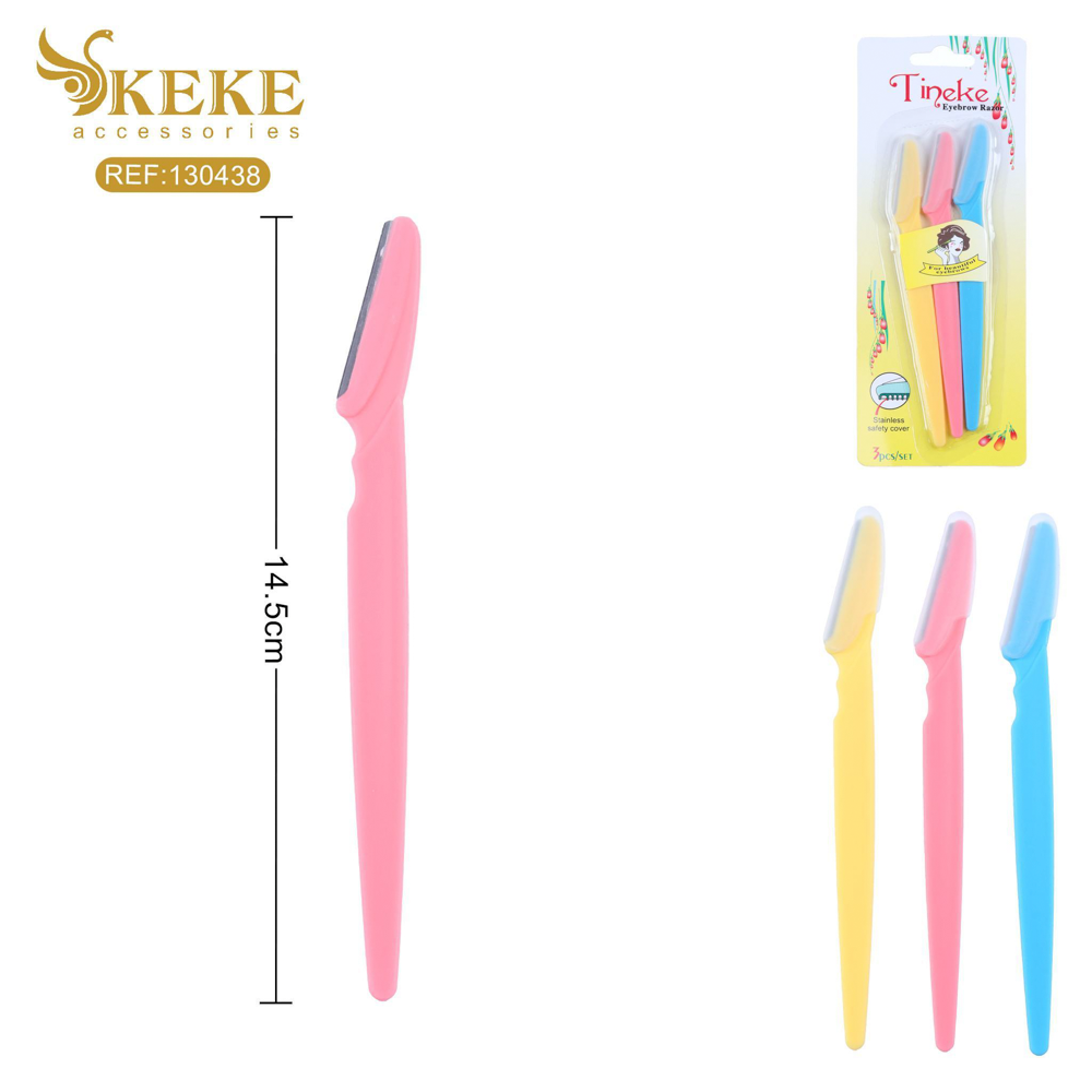 Navaja de cejas 3pcs