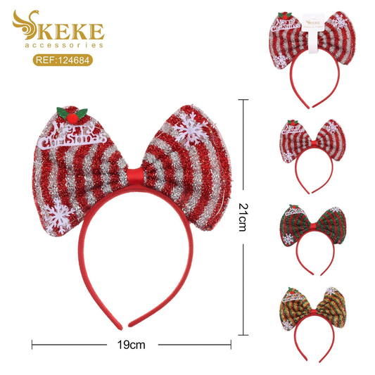 Diadema navidena con luces