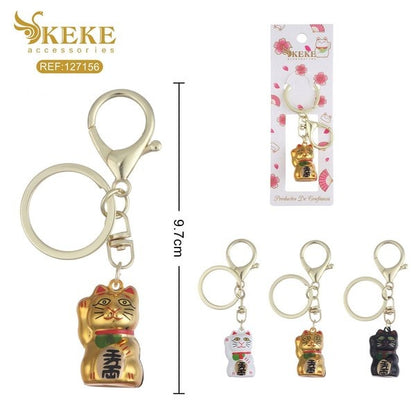 Llavero gato de suerte 10cm