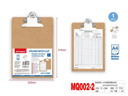 Carpeta con clip mq002-2