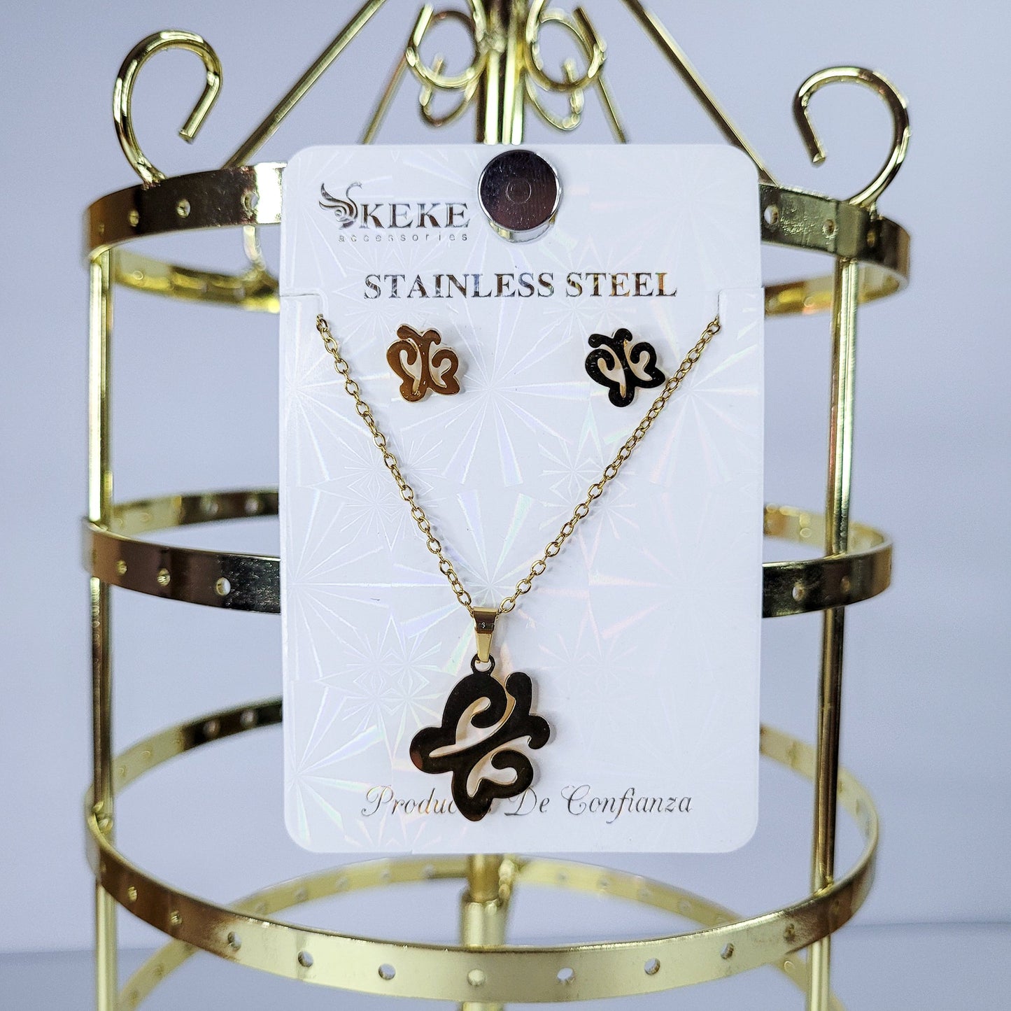 Set de pendientes de acero 2pcs