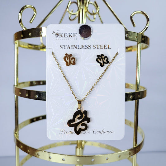 Set de pendientes de acero 2pcs