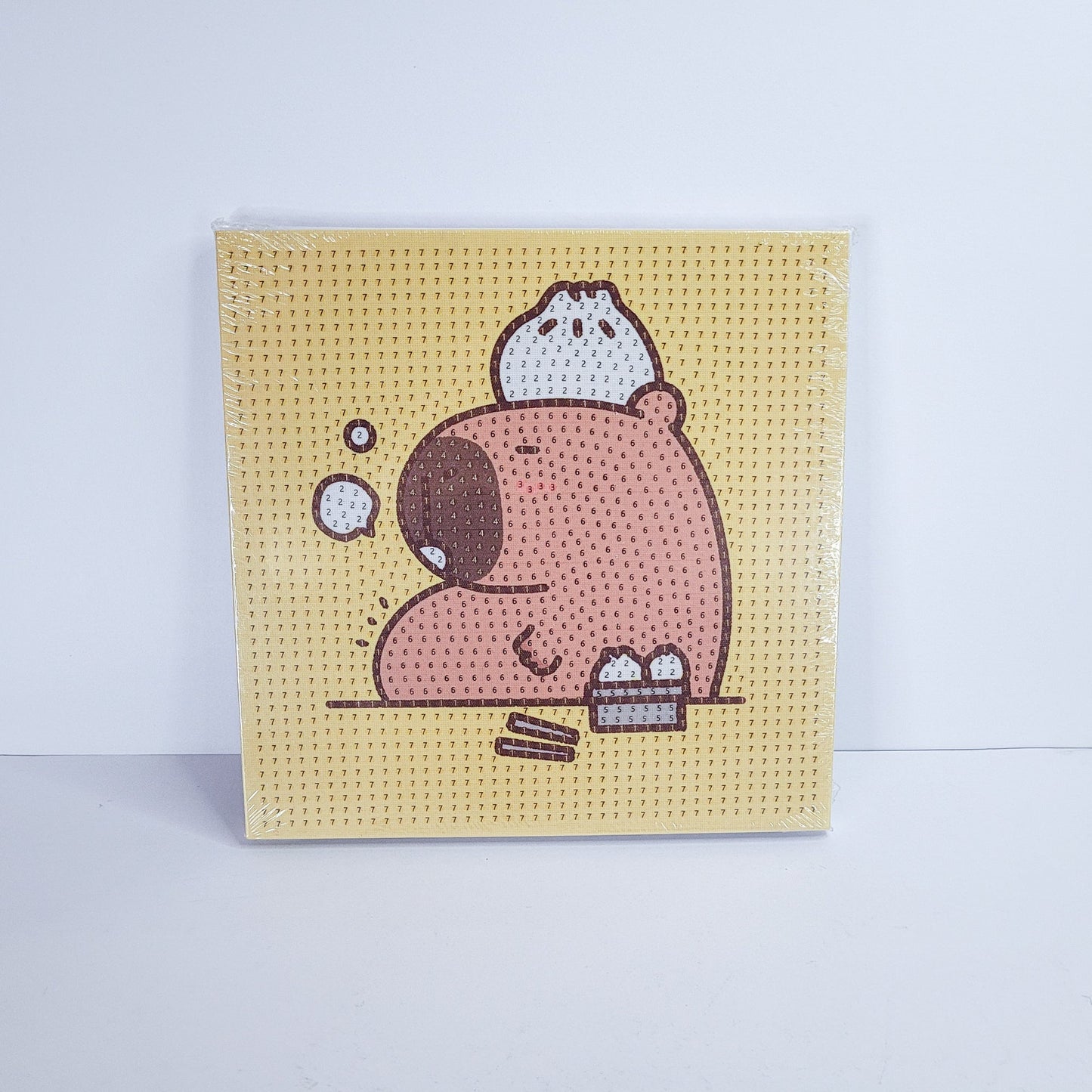 Cuadrno diamante de capybara20*20