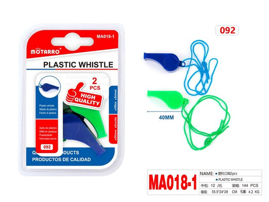 Pito plastico 2pcs ma018-1