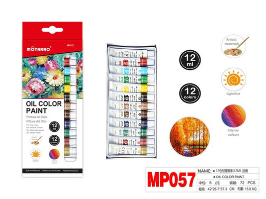 Pintura d/oleo 12ml 12 coloresmp057