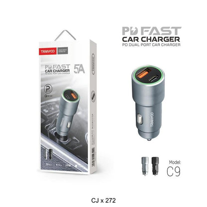 Cargador para auto pd*qc 3.0 metal