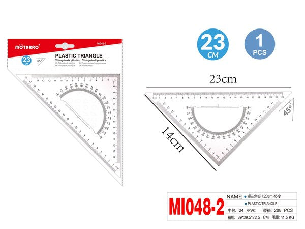 Regla triangular 23cm mi048-2