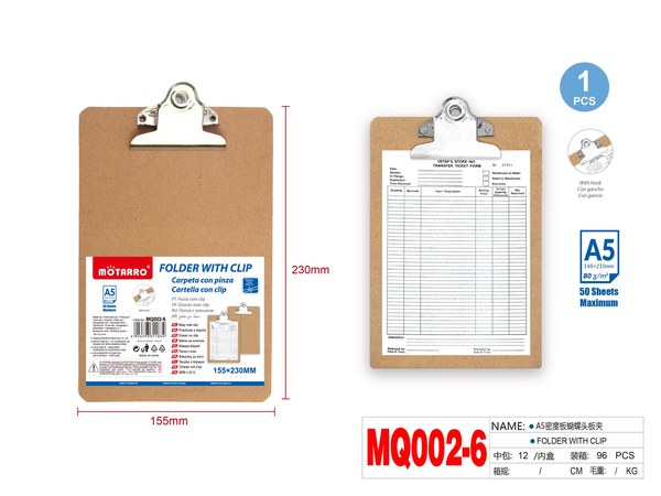 Carpeta con clip mq002-6