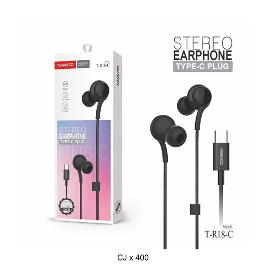 Audifono con cable tipo c