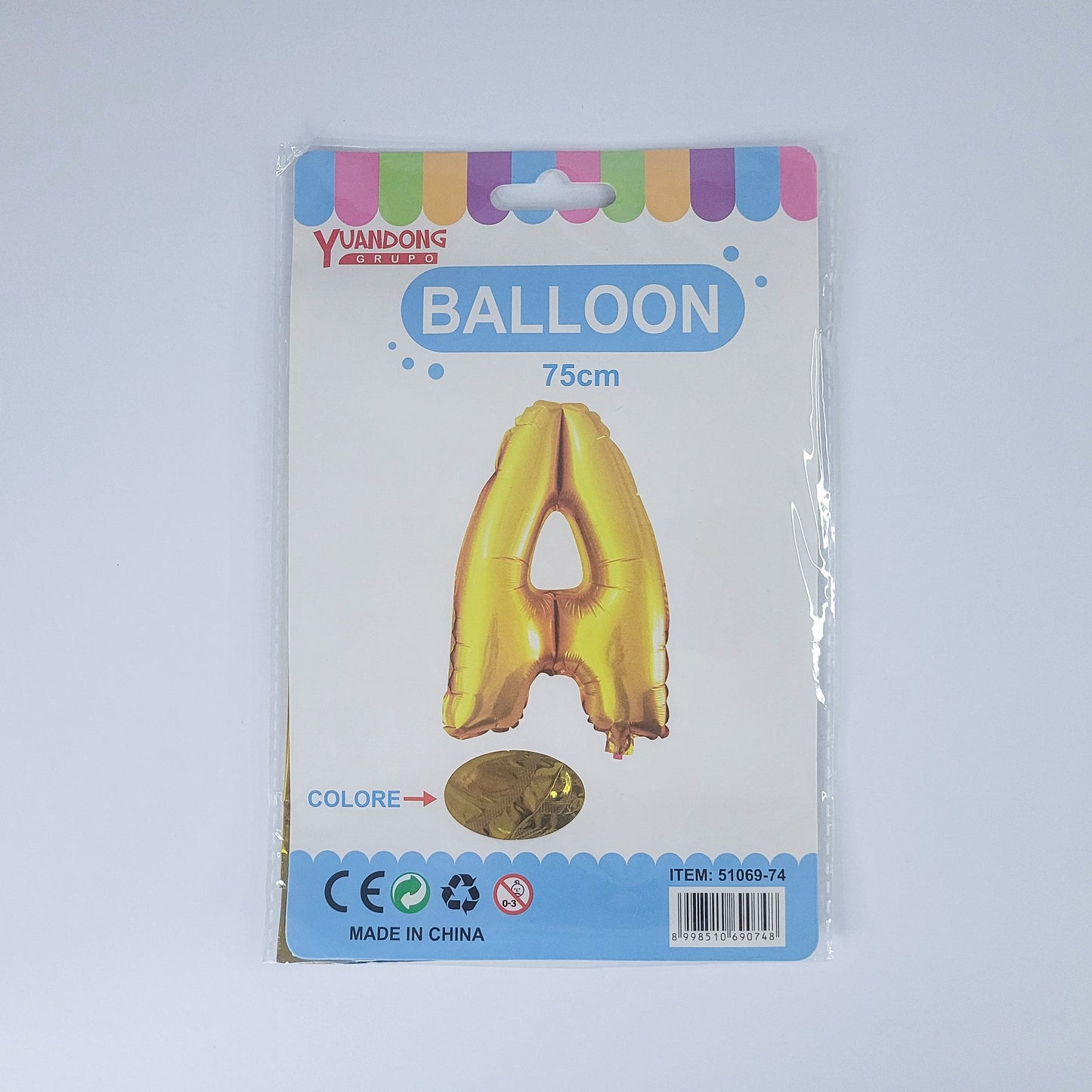 Globo dorado de letras 75cm07809/51069-74