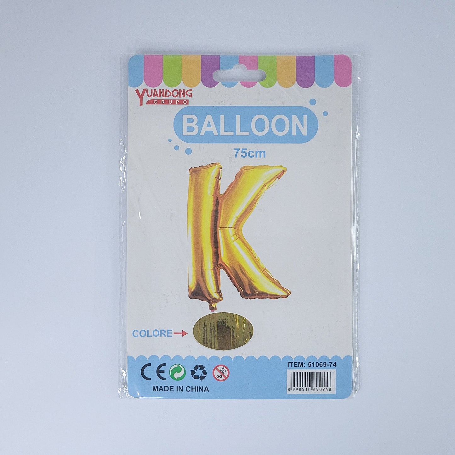 Globo dorado de letras 75cm07809/51069-74